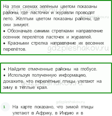 Рабочая тетрадь – Часть 2 (стр. 14) – Где зимуют птицы? – 2 - 0