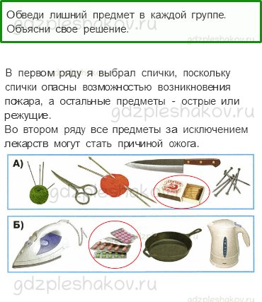 Рабочая тетрадь – Часть 1 (стр. 32) – Что вокруг нас может быть опасным? – 1 - 0
