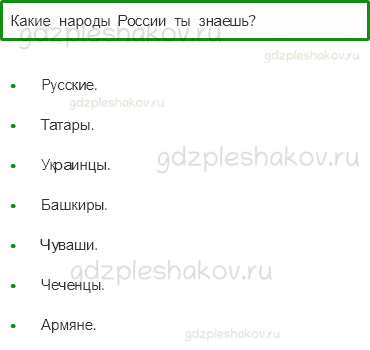 Учебник – Часть 1 (стр. 7) – Семья народов России – 3 - 0