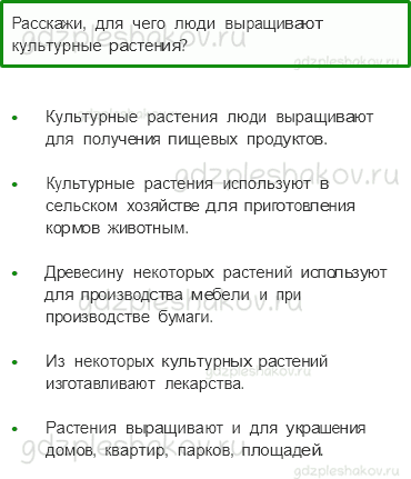 Учебник – Часть 1 (стр. 71) – Дикорастущие и культурные растения – 5 - 0