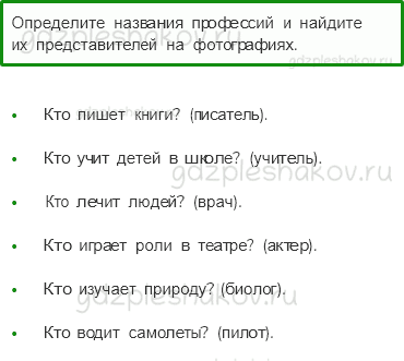 Учебник – Часть 1 (стр. 125) – Все профессии важны – 1 - 0