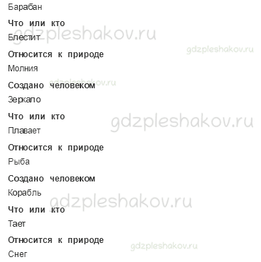 Рабочая тетрадь – Часть 1 (стр. 15) – Природа и рукотворный мир – 3 - 1