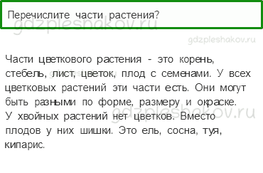 Учебник – Часть 1 (стр. 23) – Что общего у разных растений? – 1 - 0