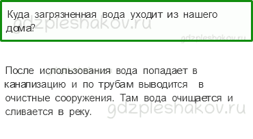 Учебник – Часть 1 (стр. 61) – Откуда в наш дом приходит вода и куда она уходит? – 2 - 0