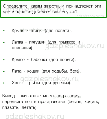 Учебник – Часть 1 (стр. 72) – Как живут животные? – 1-2 - 0