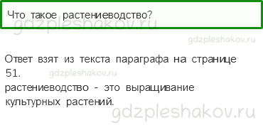 Учебник. Часть 2 – Растениеводство (стр. 54) – Проверь себя – 1 - 0