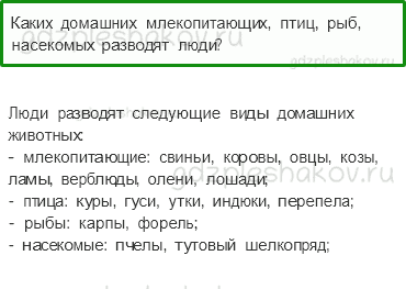 Учебник. Часть 2 – Животноводство (стр. 59) – Проверь себя – 2 - 0