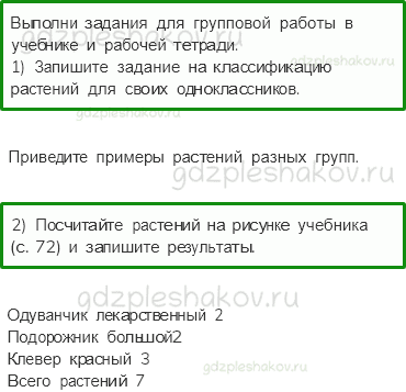 Рабочая тетрадь. Часть 1 – Эта удивительная природа (стр. 39) – Разнообразие растений – 2 - 0