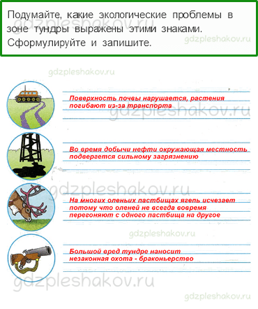 Рабочая тетрадь. Часть 1 – Природа России (стр. 44) – Тундра – 5 - 0