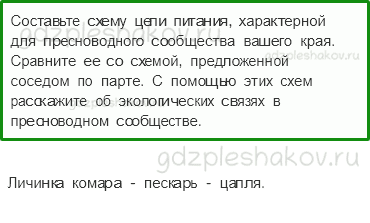 Рабочая тетрадь. Часть 1 – Родной край – часть большой страны (стр. 84) – Жизнь в пресных водах – 6 - 0