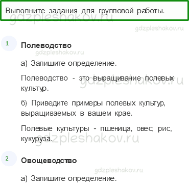 Рабочая тетрадь. Часть 1 – Родной край – часть большой страны (стр. 86) – Растениеводство в нашем крае – 1 - 0