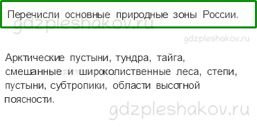 Учебник. Часть 1 – Природные зоны России (стр. 75) – Проверь себя – 1 - 0