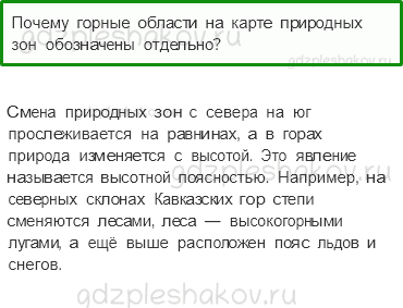 Учебник. Часть 1 – Природные зоны России (стр. 75) – Проверь себя – 3 - 0