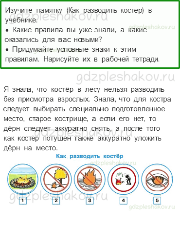 Учебник. Часть 1 – Лес и человек (стр. 107) – Работа в группе – 1 - 0
