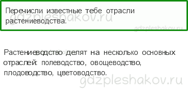 Учебник. Часть 1 – Растениеводство в нашем крае (стр. 192) – Проверь себя – 1 - 0