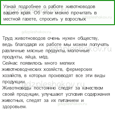 Учебник. Часть 1 – Животноводство в нашем крае (стр. 203) – Задания для домашней работы – 2 - 0