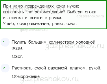 Проверочные работы – Мы и наше здоровье (стр. 38) – Вариант 2 – 2 - 0